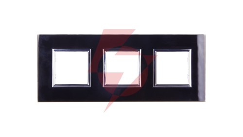 DANTE Ramka potrójna szkło BLACK GLASS 4509183
