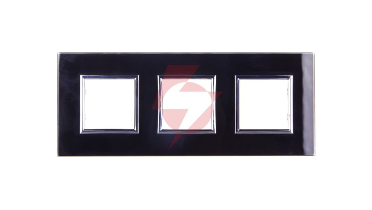 DANTE Ramka potrójna szkło BLACK GLASS 4509183