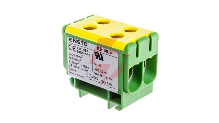 Zacisk rozdzielczy żółto/zielony Al/Cu 6-50mm2 KE-66.3