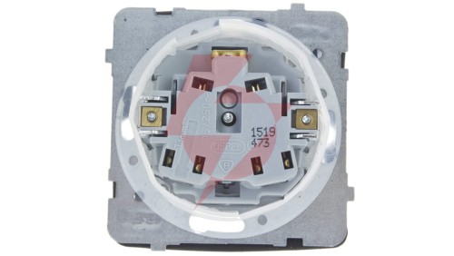 KARO Gniazdo bryzgoszczelne z/u IP44 klapka biała GPH-1SZ/m/00/w
