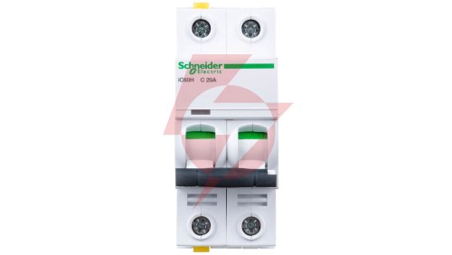 Wyłącznik nadprądowy 2P C 20A 10kA AC iC60H-C20-2 Acti9 A9F07220