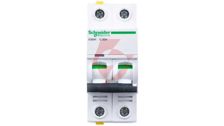 Wyłącznik nadprądowy 2P C 20A 10kA AC iC60H-C20-2 Acti9 A9F07220