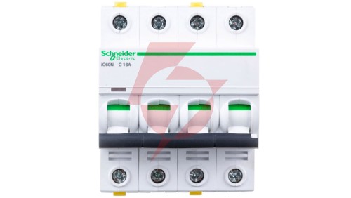 Wyłącznik nadprądowy 4P C 16A 6kA AC iC60N-C16-4 Acti9 A9F04416