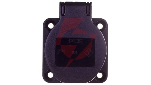 Gniazdo tablicowe 10/16A 2P+Z 230V czarne IP54 104-0ss