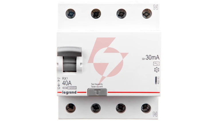Wyłącznik różnicowoprądowy 4P 40A 0,03A typ AC P304 RX3 402063