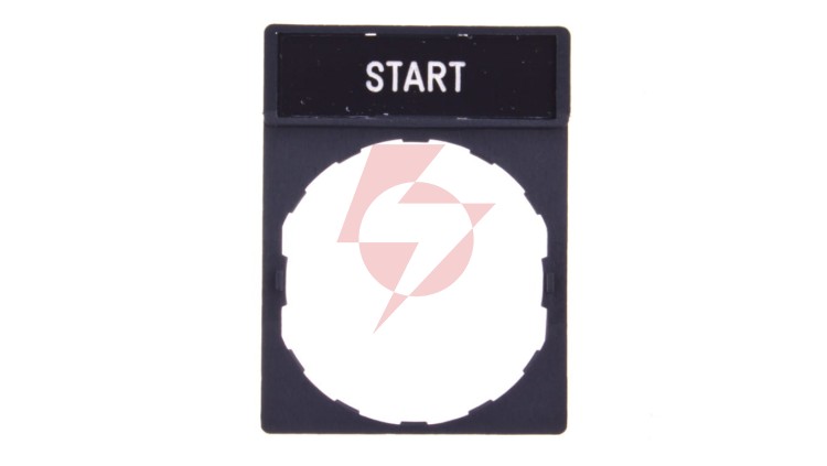 Szyld opisowy 30x40mm z etykietą 8x27mm START ZBY2303