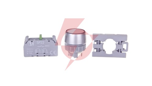 Przycisk sterowniczy 22mm czerwony z samopowrotem 1Z SP22-KC-10\.