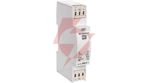 Ogranicznik przepięć dla systemów dwużyłowych 4VAC/6VDC 9kA 18kV FRD 5 HF 5098571