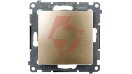 Simon 54 Przycisk /światło/, szybkozłącza, złoty mat DS1.01/44