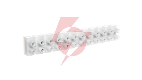 Listwa zaciskowa gwintowa 12-torowa 10mm2 poliamidowa PA66 z podkładką biała 89094110