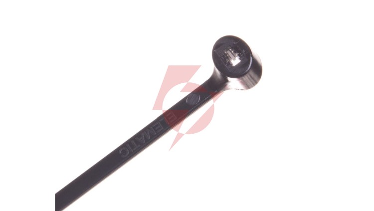 Opaska kablowa 200x2,5 czarna UV 2-LOCK zęby stalowe BMTN2025 /100szt./