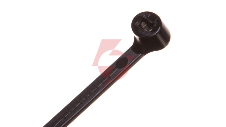 Opaska kablowa 200x3,5 czarna UV 2-LOCK zęby stalowe BMTN2035 /100szt./