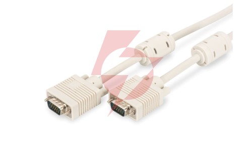 Kabel połączeniowy VGA Typ DSUB15/DSUB15, M/M beżowy 10m AK-310103-100-E