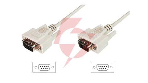 Kabel połączeniowy RS232 1:1 Typ DSUB9/DSUB9, M/M beżowy 3m AK-610107-030-E