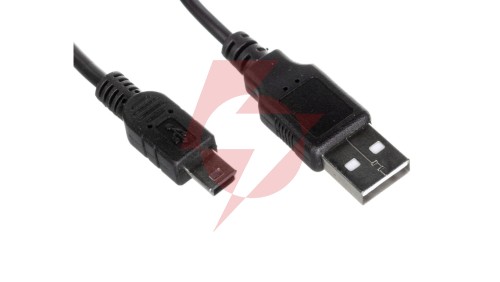 Kabel połączeniowy miniUSB 2.0 /Canon/ Typ USB A/miniUSB B(5pinów), M/M czarny 1m AK-300130-010-S