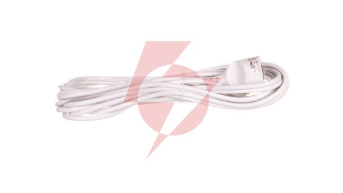 Przedłużacz 1-gniazdo z/u 10m /H05VV-F 3x1/ biały P0110