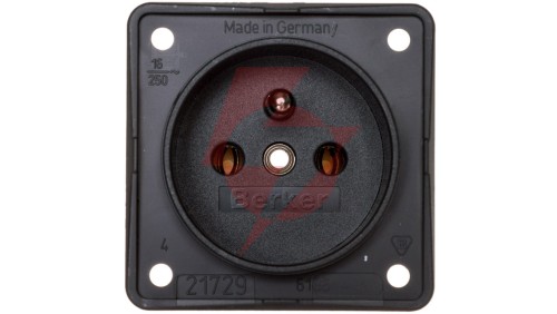 Integro Flow Gniazdo pojedyncze z/u 16A 250V antracyt 961852505