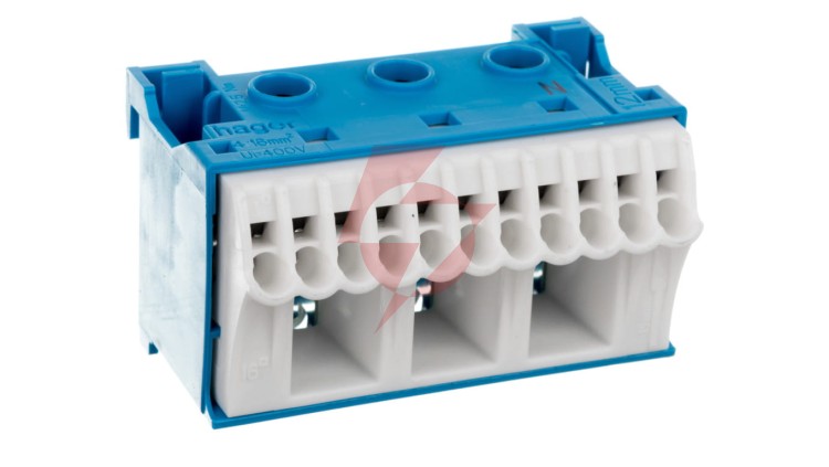 Blok samozacisków 63A QC niebieski 14 przyłączy 33x60x34mm KN14N