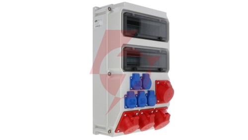 Rozdzielnica stacjonarna SUWAŁKI 32A/5P 3x16A/5P 5xGS bez zabezpieczeń IP44 90277515W