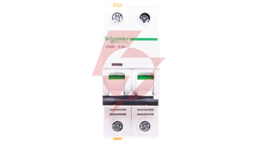 Wyłącznik nadprądowy 2P D 3A 6kA AC iC60N-D3-2 Acti9 A9F05203