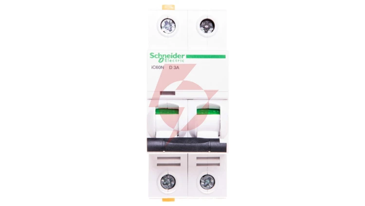 Wyłącznik nadprądowy 2P D 3A 6kA AC iC60N-D3-2 Acti9 A9F05203