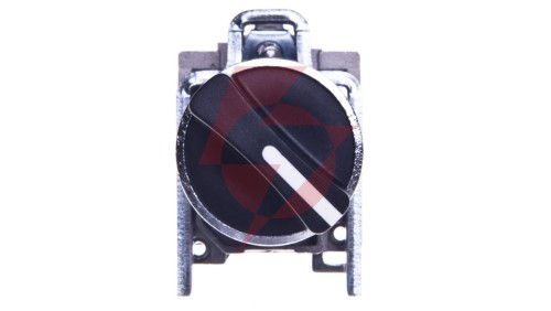 Przełącznik 2 położeniowy pokrętło 22mm czarny 1Z z samopowrotem XB4BD41