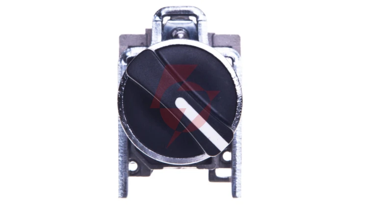 Przełącznik 2 położeniowy pokrętło 22mm czarny 1Z z samopowrotem XB4BD41
