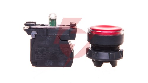 Przycisk sterowniczy 22mm czerwony z samopowrotem z podświetleniem 1Z 1R XB5AW34M5