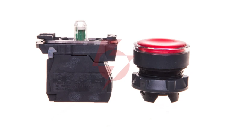 Przycisk sterowniczy 22mm czerwony z samopowrotem z podświetleniem 1Z 1R XB5AW34M5