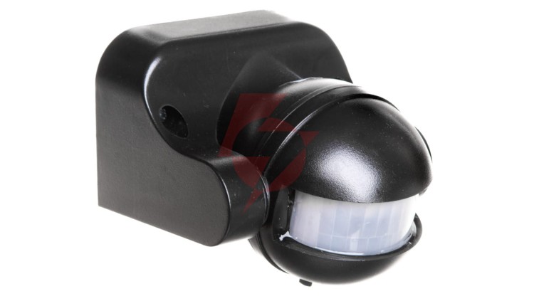 Czujnik ruchu 1200W 180 stopni IP44 czarny 5 lat gwarancji OR-CR-201/B