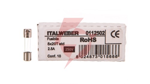 Wkładka aparatowa 5x20mm 2,5A T /zwłoczna/ 250V 006710050