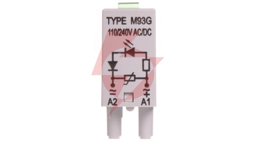 Moduł sygnalizacyjny LV (dioda LED zielony + warystor V) 110-230V AC/DC M93G szary 854860