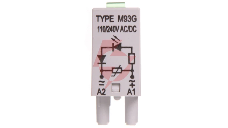 Moduł sygnalizacyjny LV (dioda LED zielony + warystor V) 110-230V AC/DC M93G szary 854860
