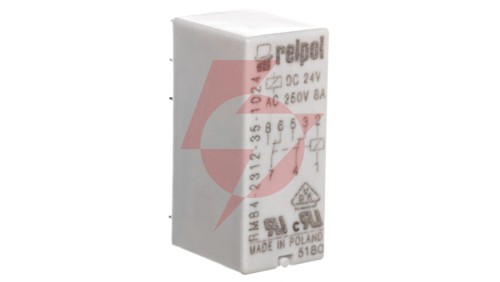 Przekaźnik miniaturowy 2P 8A 24V DC PCB AgNi/Au RM84-2312-35-1024 600388
