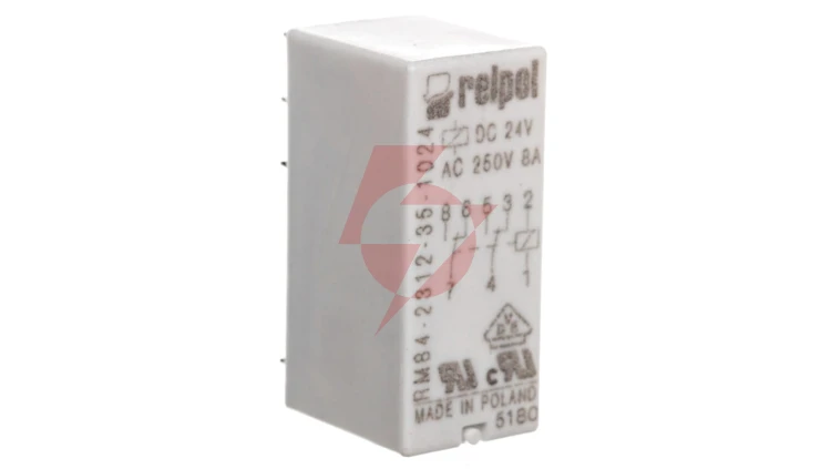 Przekaźnik miniaturowy 2P 8A 24V DC PCB AgNi/Au RM84-2312-35-1024 600388