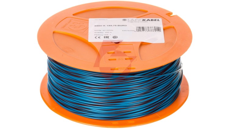 Przewód instalacyjny X05V-K 0,75 niebieski/czerwony 4512252S /250m/