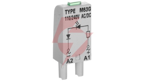 Moduł sygnalizacyjny L (dioda: LED zielony) 110-230 V AC/DC M63G szary 854854
