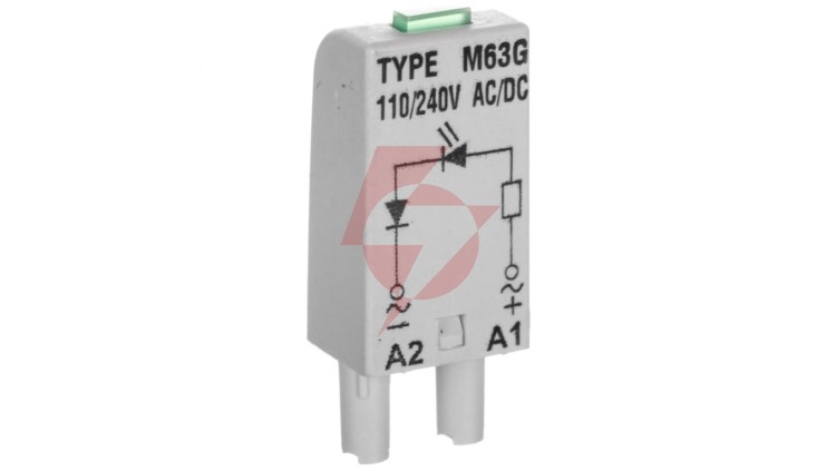 Moduł sygnalizacyjny L (dioda: LED zielony) 110-230 V AC/DC M63G szary 854854