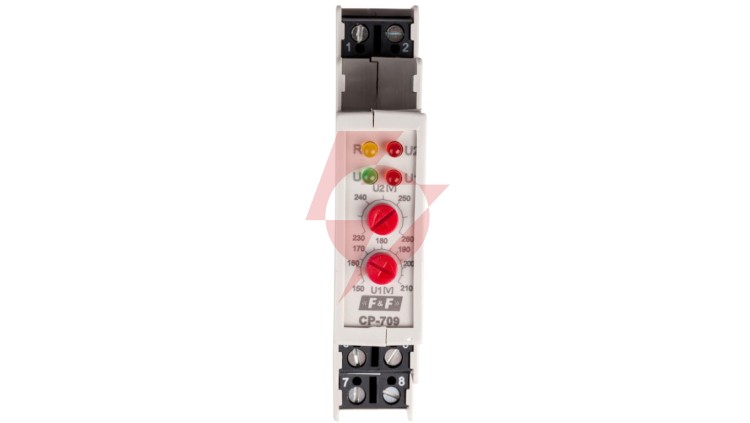Przekaźnik kontroli napięcia 1-fazowy 1P 16A 150-210V/230-260V AC CP-709
