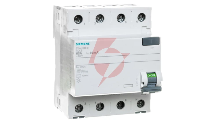 Wyłącznik różnicowoprądowy 4P 63A 0,03A Typ AC 30mA 400V SENTRON 5SV4346-0