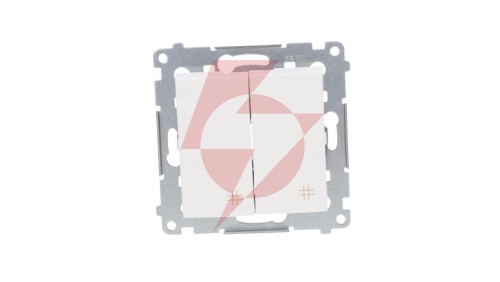 Simon 54 Łącznik krzyżowy podwójny 10AX 250V, szybkozłącza, biały DW7/2.01/11