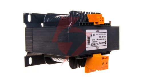 Transformator 1-fazowy bezpieczeństwa STM 630 230/ 24V 26,2A, Ta 40, 16224-9908