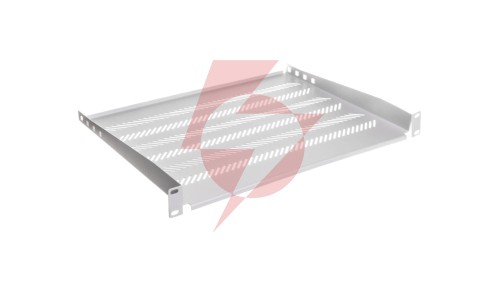 Półka 19cali 1U G/350 szary (RAL 7035) z podporą TN-19-350-1U-GY