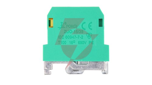 Złączka szynowa 2-przewodowa ochronna PE 16mm2 żółto zielona ZUO-16/35 A11-5E3Z