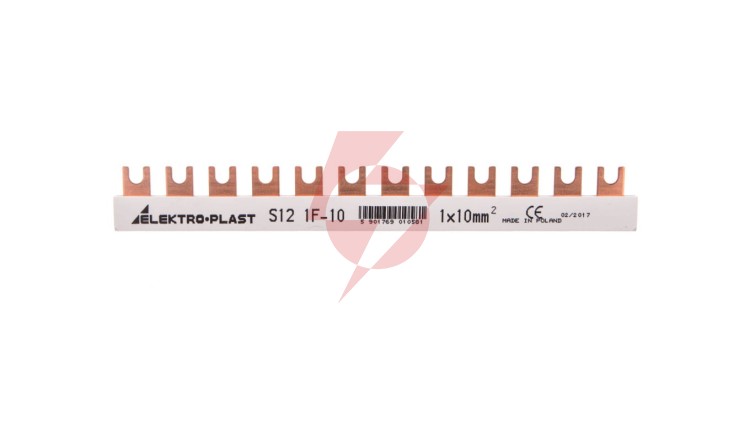 Szyna łączeniowa 1P 63A 10mm2 widełkowa 1F S12 1F-0 45.102