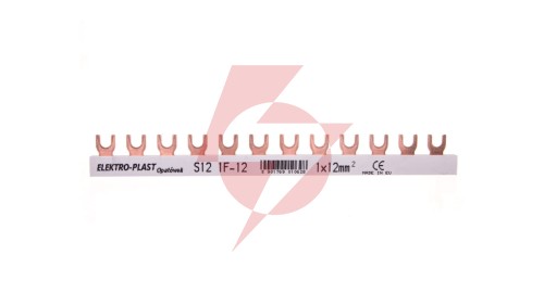 Szyna łączeniowa 1P 63A 12mm2 widełkowa (12 mod.) 1F S12 1F-10 45.302