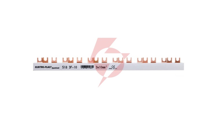 Szyna łączeniowa 3P 63A 10mm2 widełkowa (18mod.) 3F S18 3F-10 45.188