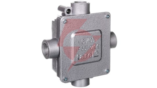Puszka odgałęźna metalowa 5-torowa 6mm2 4 wejścia P16 IP55 024