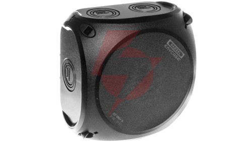 Puszka n/t 130x130x77mm 5P 4 mm2 IP66/67 czarna KF 0604 B 62000054