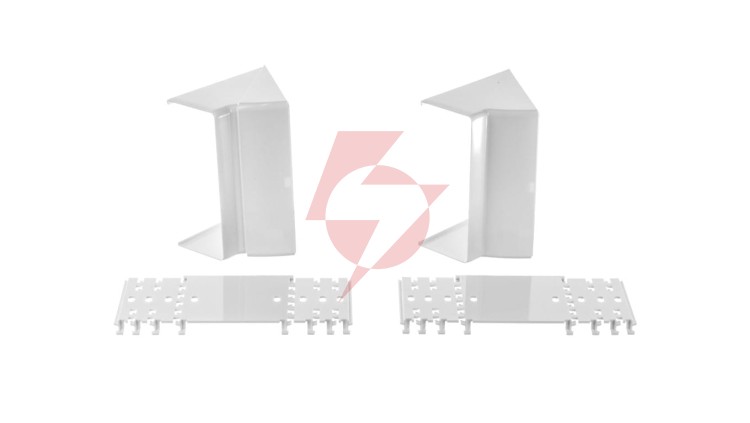 Simon Connect Regulowany kąt wewnętrzny Cabloplus 130x55mm czysta biel